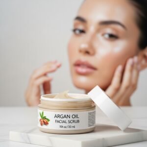 مقشر الوجه بزيت الأركان العضوي – نعومة وإشراقة طبيعية للبشرة