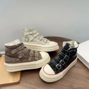 Autumn Women Fashion Buckle Strap Canvas